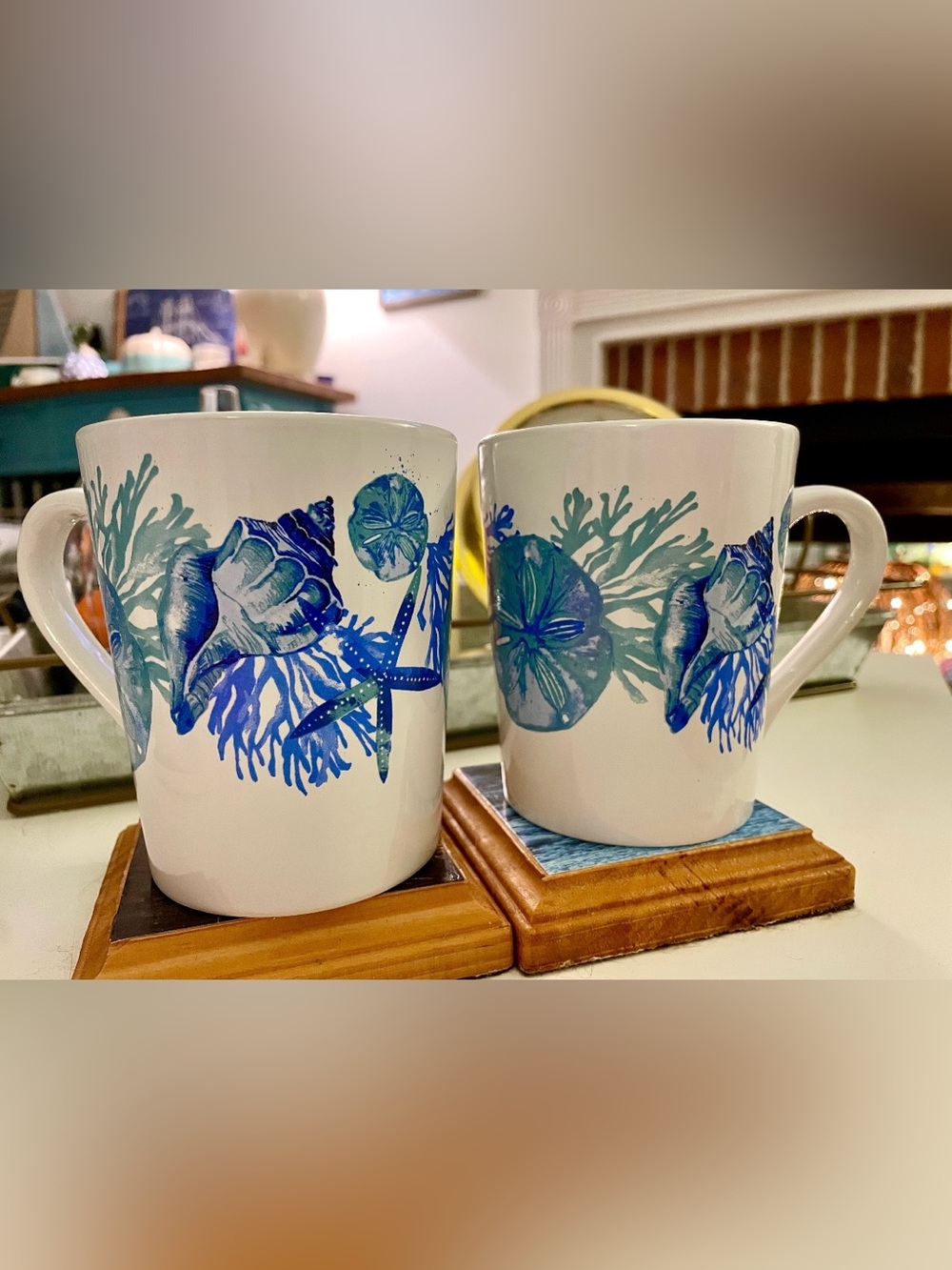 Shore Living Collection Mugs, Set of 2